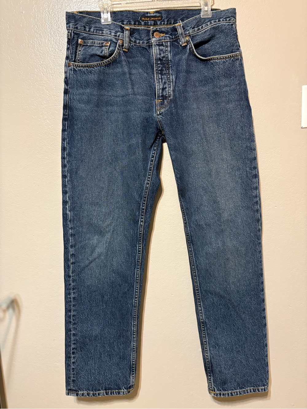 Nudie Jeans Men's Blue Straight leg Denim Size 34/32